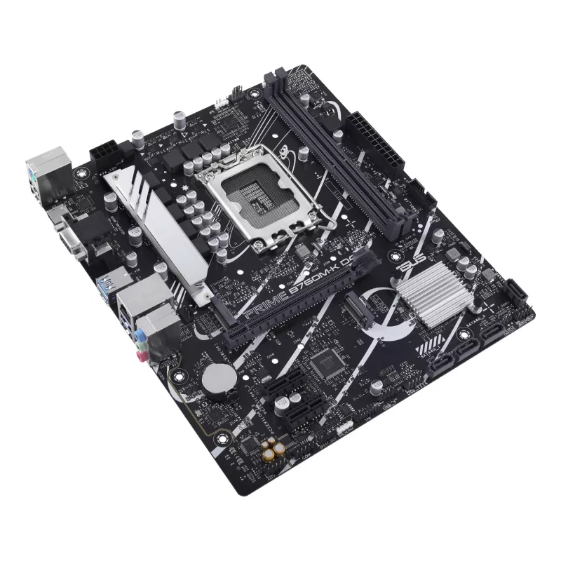 Mātesplate ASUS PRIME B760M-K D4 — Intel B760, LGA 1700, Micro ATX, 2x DDR4 DIMM, 64 GB, M.2, SATA III, 2.5Gb Ethernet