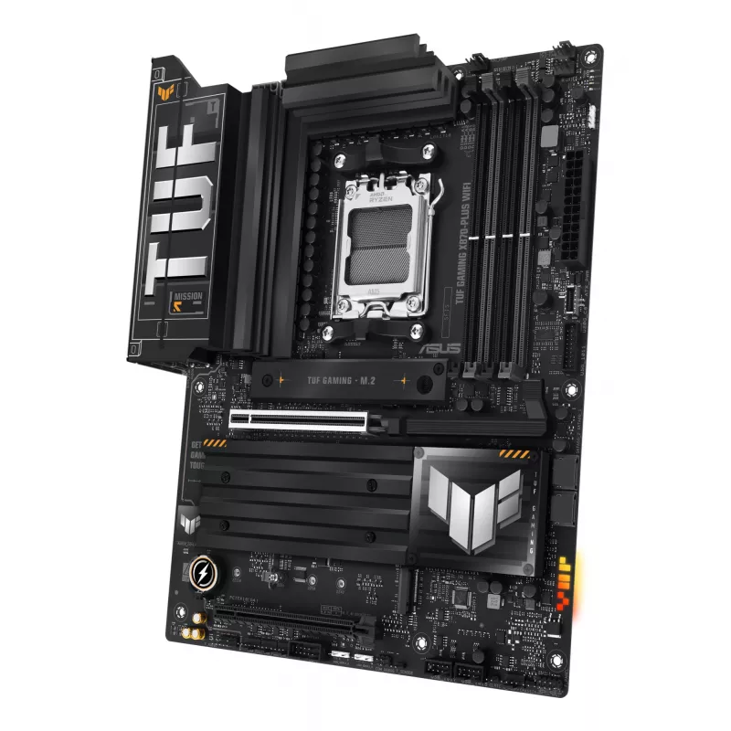 Mātesplate ASUS TUF GAMING X870-PLUS WIFI — AMD X870, Socket AM5, ATX, DDR5, 4 DIMM, Wi‑Fi 7, Bluetooth 5.4