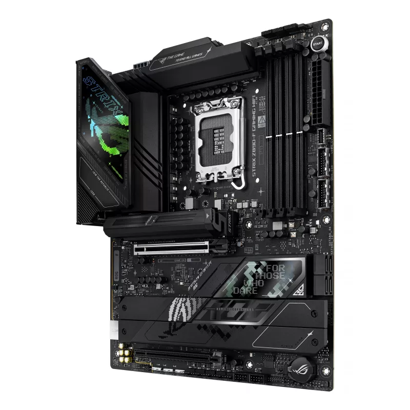 Mātesplate ASUS ROG STRIX Z890-F GAMING WIFI — Intel Z890, LGA 1851, ATX, DDR5, 4x DIMM, 192GB, Wi‑Fi 7, Bluetooth 5.4