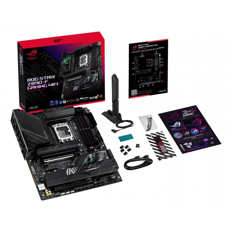 Mātesplate ASUS ROG STRIX Z890-F GAMING WIFI — Intel Z890, LGA 1851, ATX, DDR5, 4x DIMM, 192GB, Wi‑Fi 7, Bluetooth 5.4