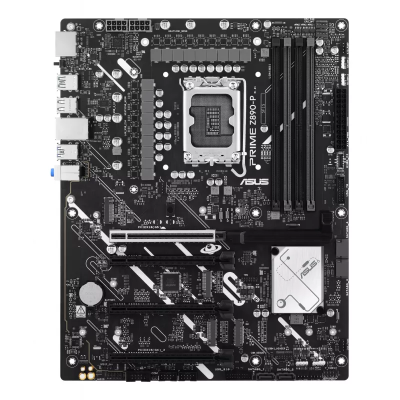 Mātesplate ASUS PRIME Z890-P — Intel Z890, LGA 1851, ATX, DDR5, 4x DIMM, 192GB, 4x M.2, 2.5Gb LAN, HDMI 2.1, 1x USB-C