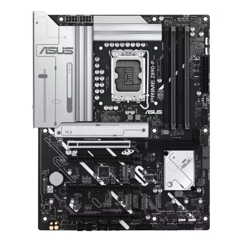 Mātesplate ASUS PRIME Z890-P — Intel Z890, LGA 1851, ATX, DDR5, 4x DIMM, 192GB, 4x M.2, 2.5Gb LAN, HDMI 2.1, 1x USB-C