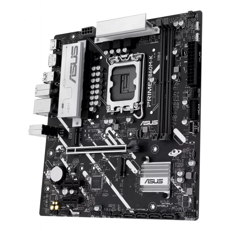 Mātesplate ASUS PRIME B860M-K — Intel B860, LGA 1851, micro ATX, DDR5, 2x M.2, 2 DIMM, 2.5Gb LAN
