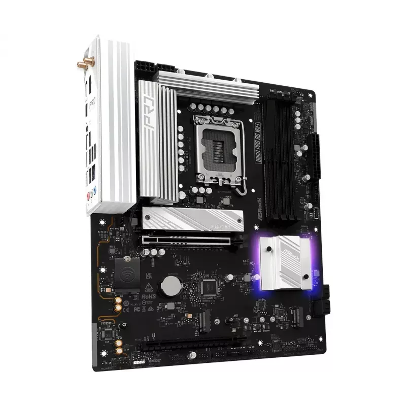 Mātesplate ASRock B860 Pro RS WiFi Intel B860 LGA1851 ATX, 4x DDR5 sloti, 256GB, Wi‑Fi 6E, 2.5GbE