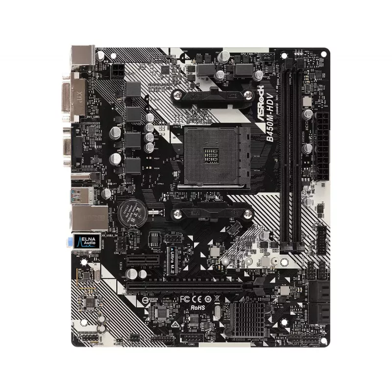 Mātesplate ASRock B450M-HDV R4.0 AMD B450 Socket AM4 micro ATX