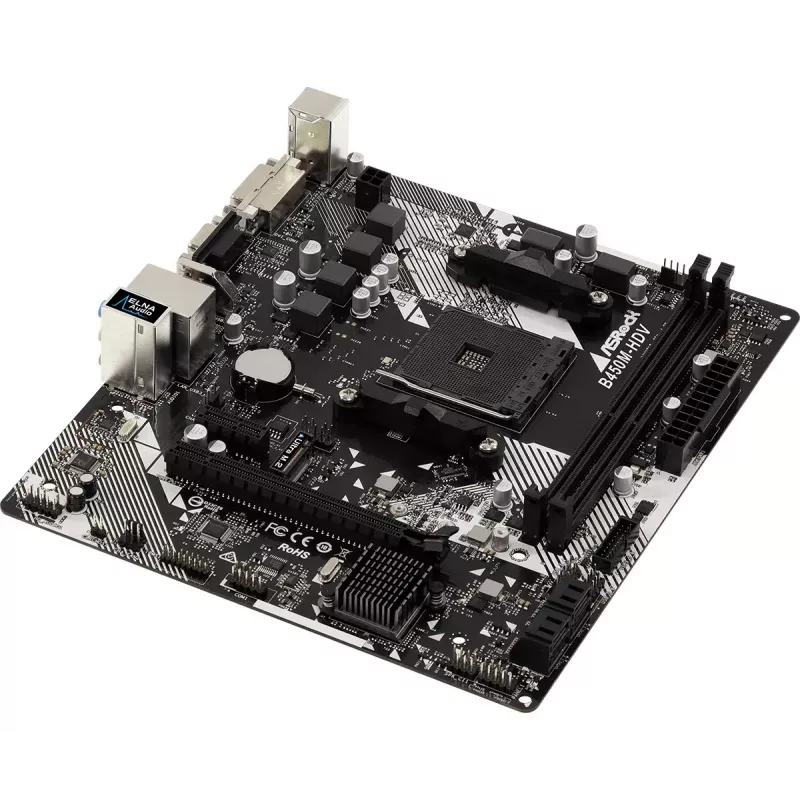 Mātesplate ASRock B450M-HDV R4.0 AMD B450 Socket AM4 micro ATX
