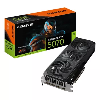 Grafikas karte GIGABYTE GeForce RTX 5070 12GB GDDR7, PCIe 5.0, 192-bit, WINDFORCE 3X, 282×110×50 mm