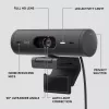 LOGITECH Brio 500 Full HD tīmekļa kamera, grafīta krāsa