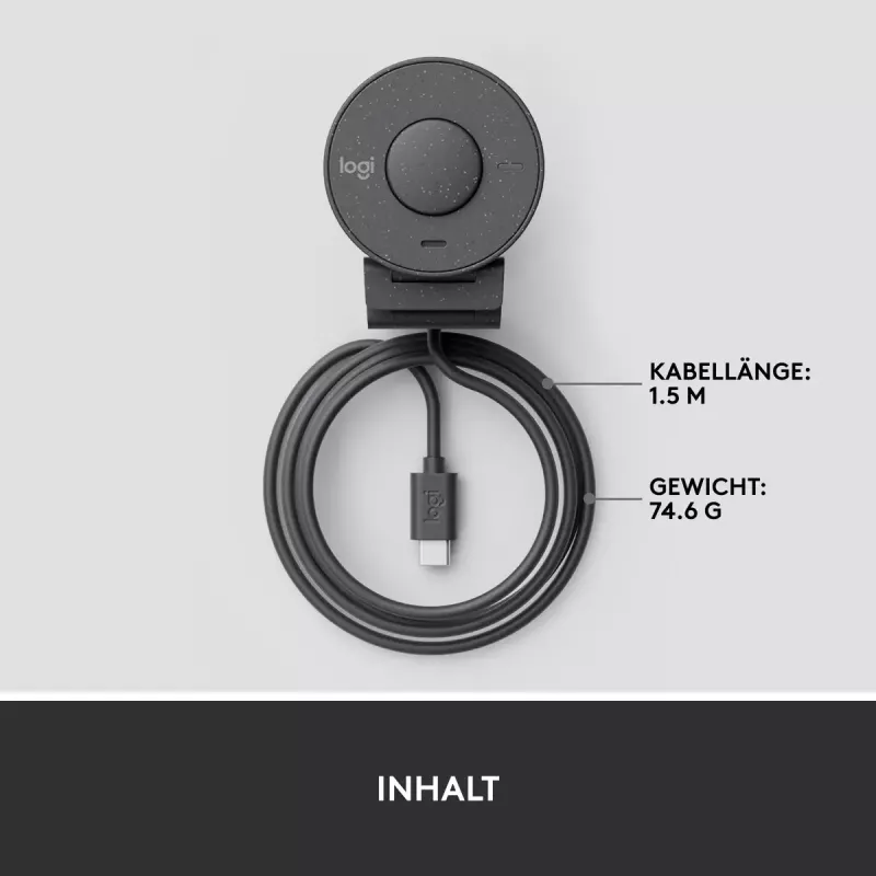 LOGITECH Brio 300 Full HD tīmekļa kamera - grafīts