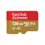 WESTERN DIGITAL Extreme Micro SDXC 128 GB + SD adapteris 190 MB/s 90 MB/s A2 C10 V30 UHS-I U3