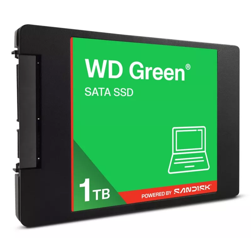 WESTERN DIGITAL SSD - WD zaļa -1TB - SATA 6Gb/s - 2,5 inch/7mm korpusā