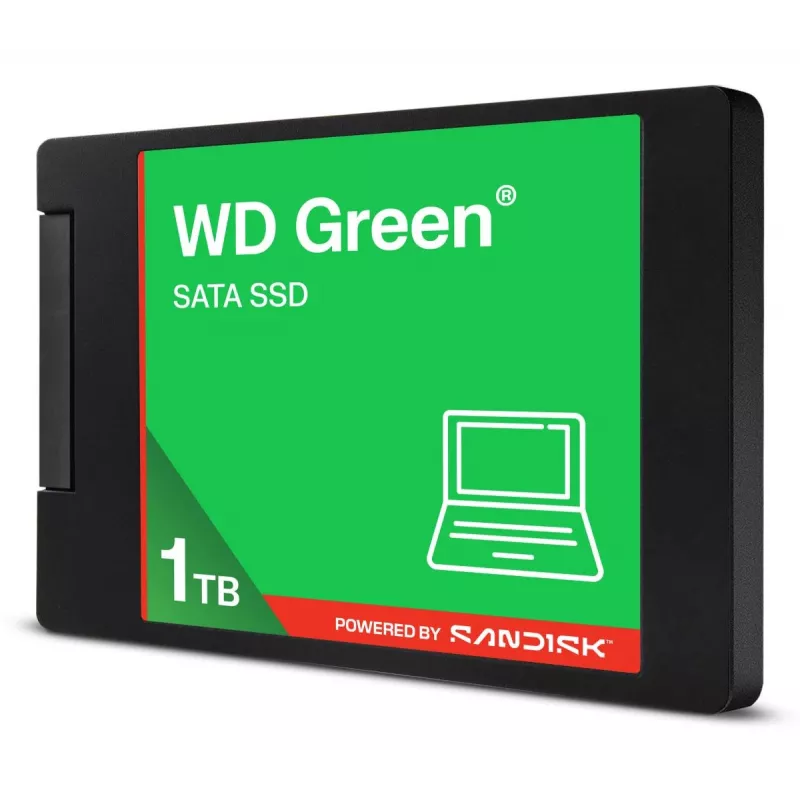WESTERN DIGITAL SSD - WD zaļa -1TB - SATA 6Gb/s - 2,5 inch/7mm korpusā