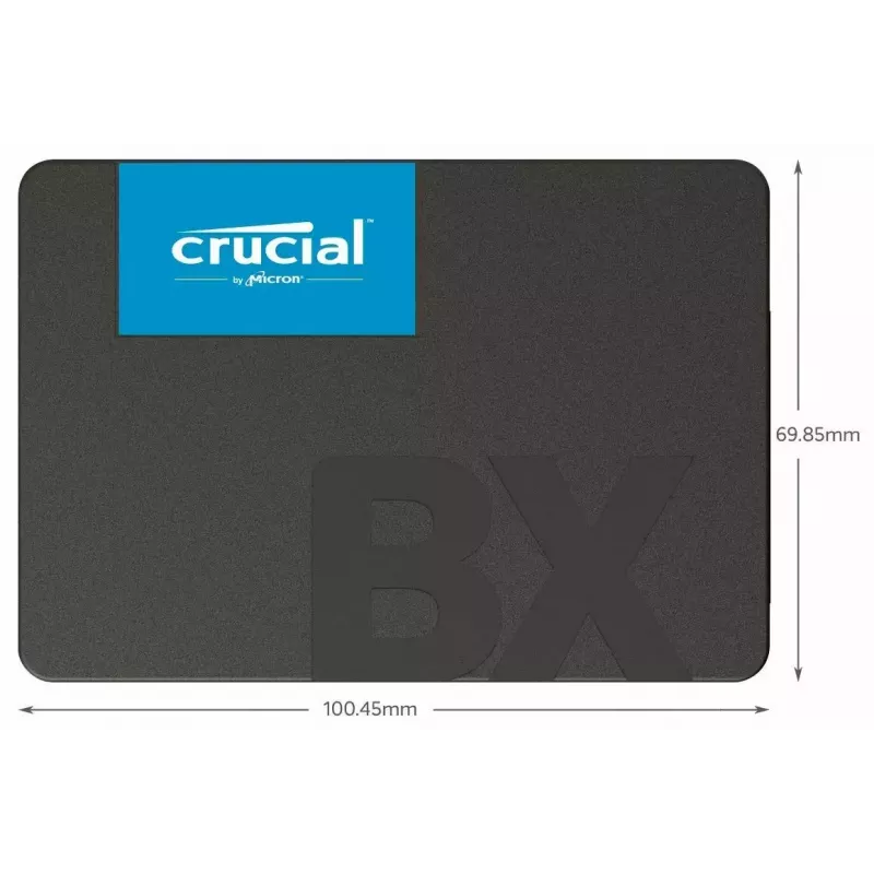 CRUCIAL BX500 240GB SSD, 2.5” 7mm, SATA 6 Gb/s, lasīšana/rakstīšana: 540 / 500 MB/s