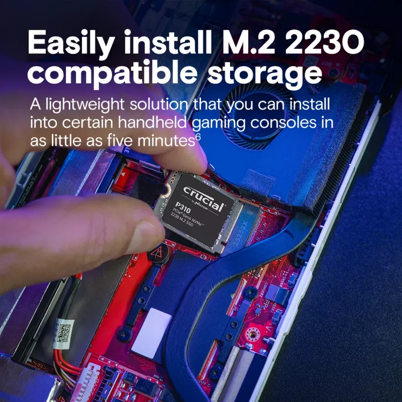 SSD disks Crucial 2TB M.2 PCIe Gen4 NVMe P310
