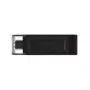 Kingston Technology DataTraveler 128GB USB-C 3.2 Gen 1 70, 128 GB, USB Type-C, 3.2 Gen 1 (3.1 Gen 1), Vāciņš, 7 g, Melns