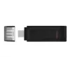 Kingston Technology DataTraveler 128GB USB-C 3.2 Gen 1 70, 128 GB, USB Type-C, 3.2 Gen 1 (3.1 Gen 1), Vāciņš, 7 g, Melns