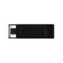 Kingston Technology DataTraveler 256GB USB-C 3.2 Gen 1 70, 256 GB, USB Type-C, 3.2 Gen 1 (3.1 Gen 1), Cap, 7 g, Melns