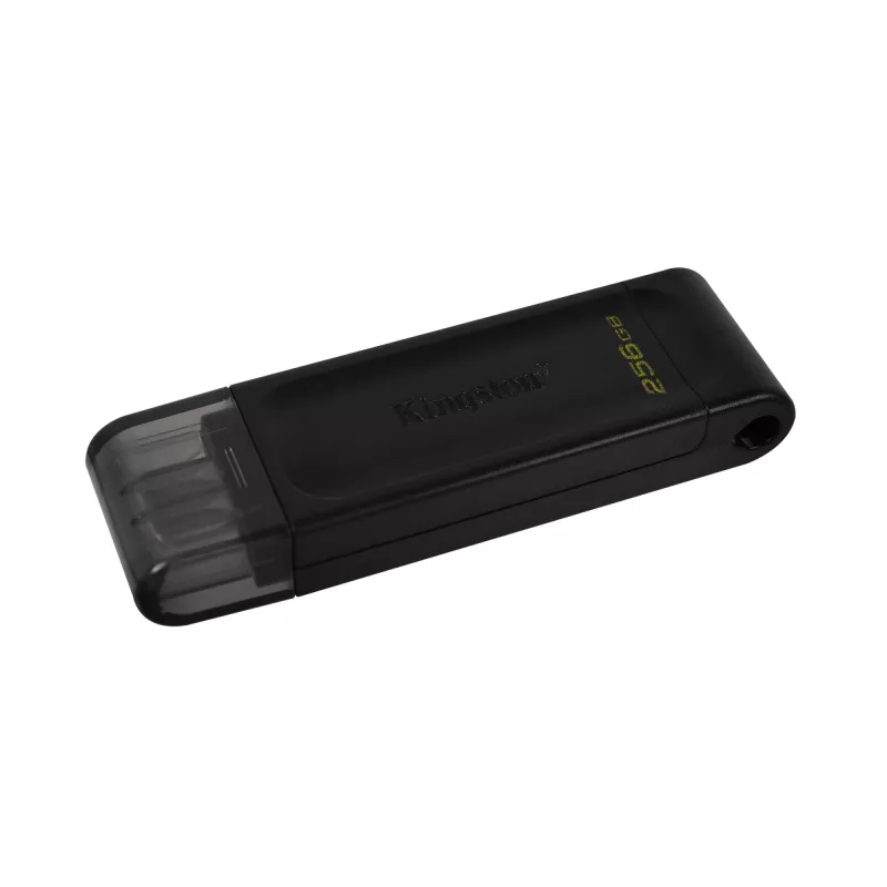 Kingston Technology DataTraveler 256GB USB-C 3.2 Gen 1 70, 256 GB, USB Type-C, 3.2 Gen 1 (3.1 Gen 1), Cap, 7 g, Melns