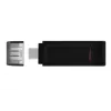 Kingston Technology DataTraveler 256GB USB-C 3.2 Gen 1 70, 256 GB, USB Type-C, 3.2 Gen 1 (3.1 Gen 1), Cap, 7 g, Melns