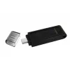 Kingston Technology DataTraveler 256GB USB-C 3.2 Gen 1 70, 256 GB, USB Type-C, 3.2 Gen 1 (3.1 Gen 1), Cap, 7 g, Melns