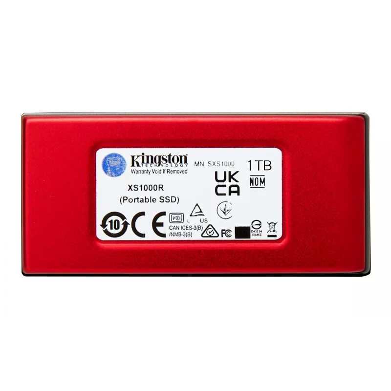 Kingston Technology 1TB XS1000 sarkans ārējais USB 3.2 Gen 2 pārnēsājamais cietvielu disks