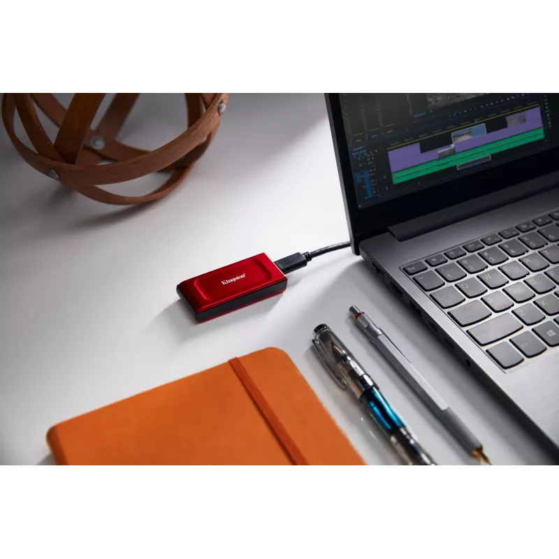 Kingston Technology 1TB XS1000 sarkans ārējais USB 3.2 Gen 2 pārnēsājamais cietvielu disks