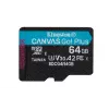 Kingston Technology 64GB microSDXC Canvas Go Plus Gen4 200MB/s A2 U3 V30 karte + adapteris