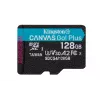 Kingston Technology 128GB microSDXC Canvas Go Plus Gen4 200MB/s A2 U3 V30 karte + adapteris