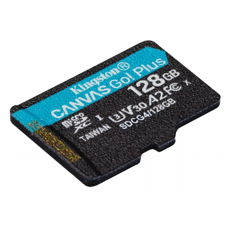 Kingston Technology 128GB microSDXC Canvas Go Plus Gen4 200MB/s A2 U3 V30 karte + adapteris