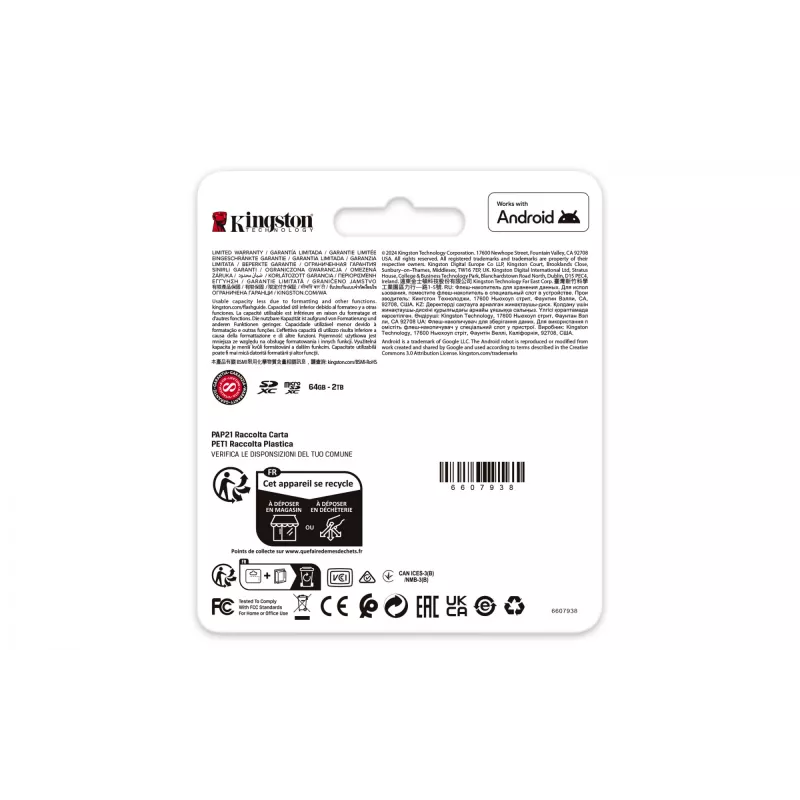 Kingston Technology 1TB microSDXC Canvas Go Plus Gen4 200MB/s A2 U3 V30 karte + adapteris
