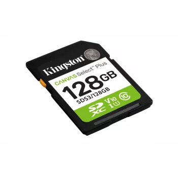 Kingston Technology 128GB SDXC Canvas Select Plus Gen3 150MB/s C10 UHS-I U1 V10