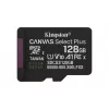 Kingston Technology 128GB microSDXC Canvas Select Plus Gen3 150MB/s A1 karte + adapteris