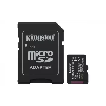 Kingston Technology 1TB microSDXC Canvas Select Plus Gen3 150MB/s A1 karte + adapteris