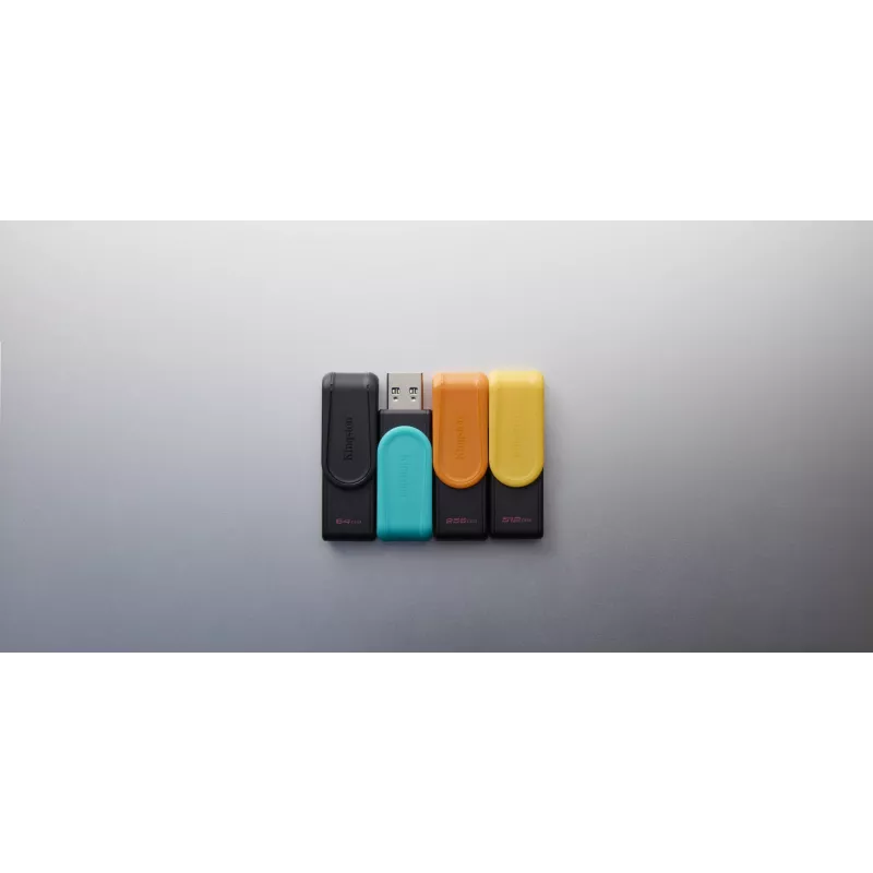 Kingston Technology DataTraveler 128GB Portable USB 3.2 Gen 1 Exodia S (Melns/Tirkīzzils)