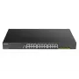 D-Link 24 portu Gigabit PoE viedais pārvaldāmais slēdzis ar 4x 10G SFP+, 370 vati