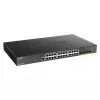 D-Link 24 portu Gigabit PoE viedais pārvaldāmais slēdzis ar 4x 10G SFP+, 370 vati