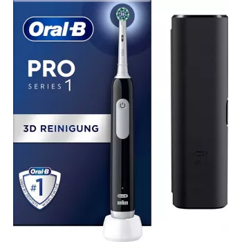 Oral-B Pro 1 Cross Action Pieaugušajiem Rotējoši-oscilējoša zobu birste Melna