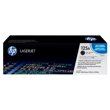 HP 125A Black Original LaserJet Toner Cartridge, 2200 lapas, Melns, 1 gab.