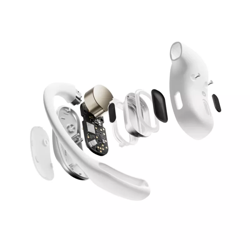 SHOKZ OpenFit Air, balta, austiņas, bezvadu, auss āķis, zvani / mūzika / sports / ikdienas lietošana, Bluetooth, balta