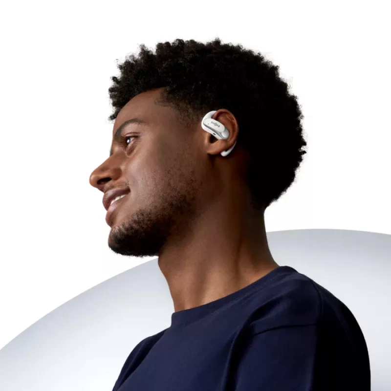 SHOKZ OpenFit Air, balta, austiņas, bezvadu, auss āķis, zvani / mūzika / sports / ikdienas lietošana, Bluetooth, balta