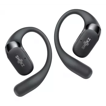 Austiņas JLAB AUDIO SHOKZ OpenFit 2 — kaulu vadītspējas, bezvadu, atvērtas auss ar auss āķi, melnas
