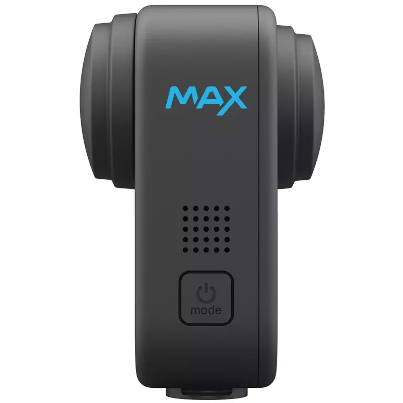 Action kamera GoPro MAX 360 (2025) — 360° ieraksts, 6K Ultra HD, iebūvēts ekrāns, Wi‑Fi, GPS, Melna