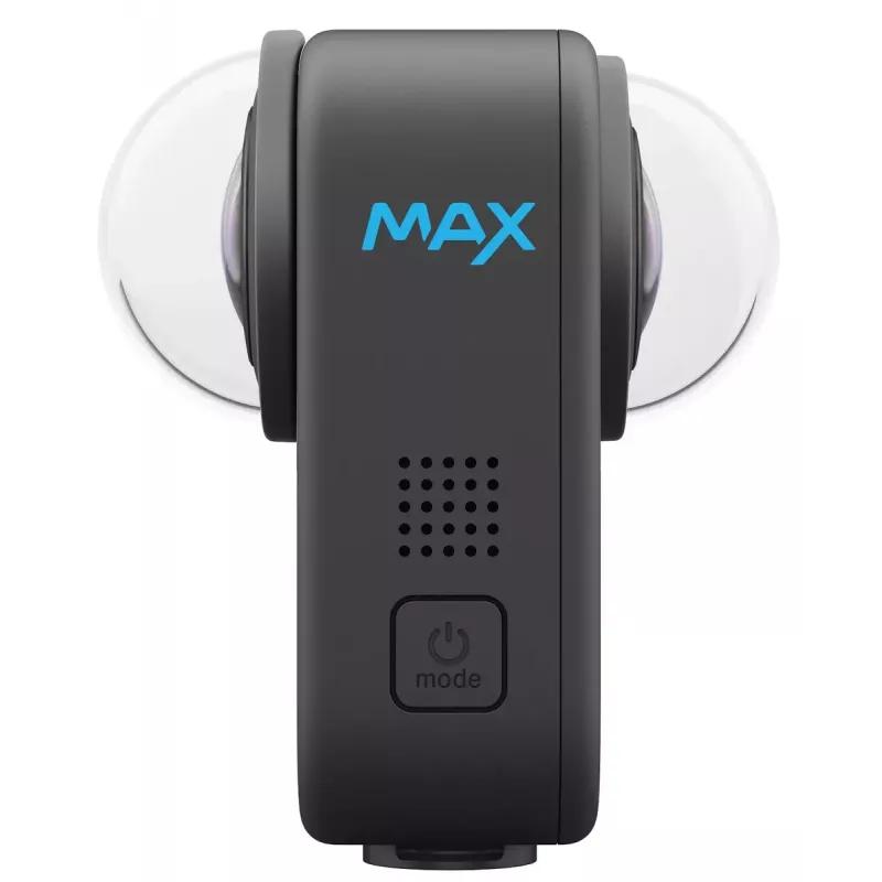 Action kamera GoPro MAX 360 (2025) — 360° ieraksts, 6K Ultra HD, iebūvēts ekrāns, Wi‑Fi, GPS, Melna