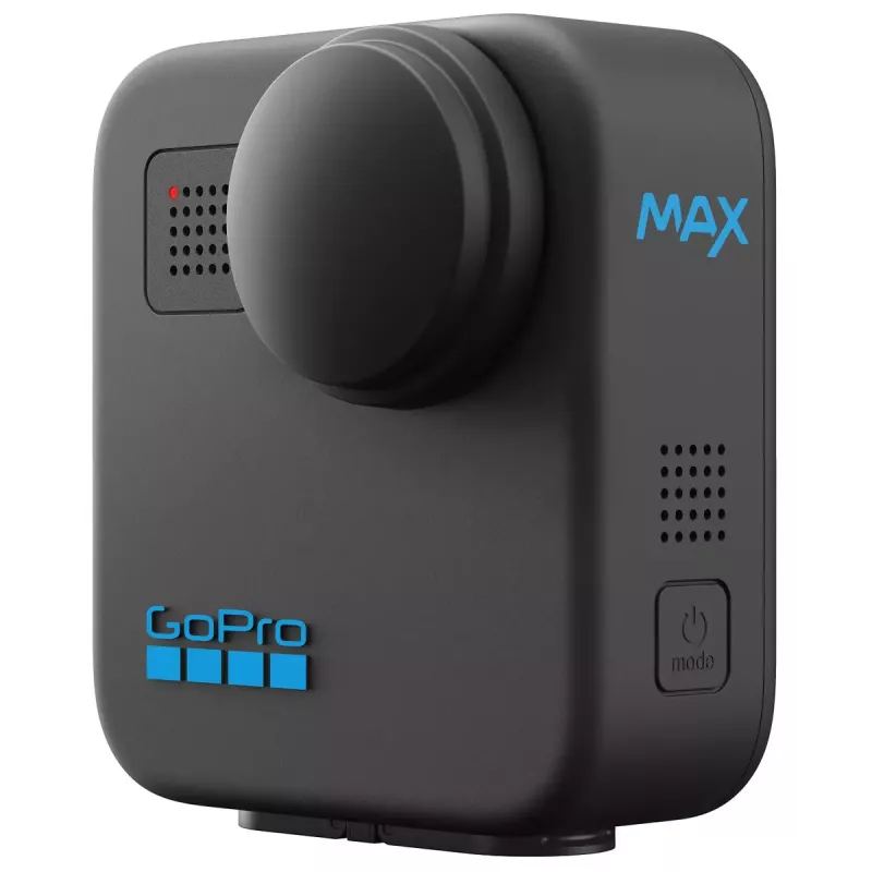 Action kamera GoPro MAX 360 (2025) — 360° ieraksts, 6K Ultra HD, iebūvēts ekrāns, Wi‑Fi, GPS, Melna
