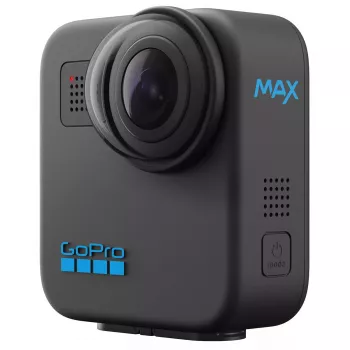 Action kamera GoPro MAX 360 (2025) — 360° ieraksts, 6K Ultra HD, iebūvēts ekrāns, Wi‑Fi, GPS, Melna