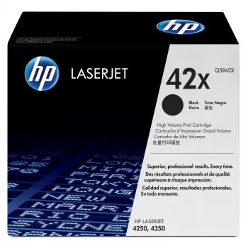 HP 42X augstas ietilpības melns oriģinālais LaserJet tonera kārtridžs 1 gab.