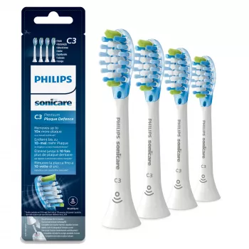 Philips Sonicare C3 Premium Plaque Defence HX9044/17 4x Baltas soniskās zobu birstes galviņas