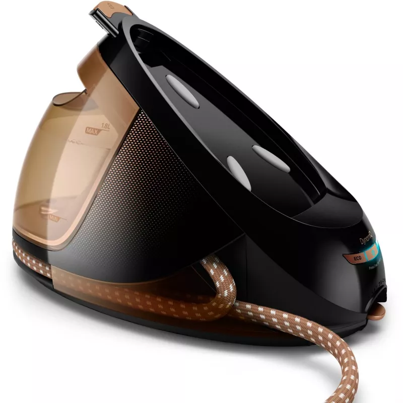 Tvaika ģenerators Philips GC9682/80 — 2700 W, 1,8 L tvertne, 165 g/min nepārtraukts tvaiks, 600 g/min pastiprinājums, T-ionicGlide zole