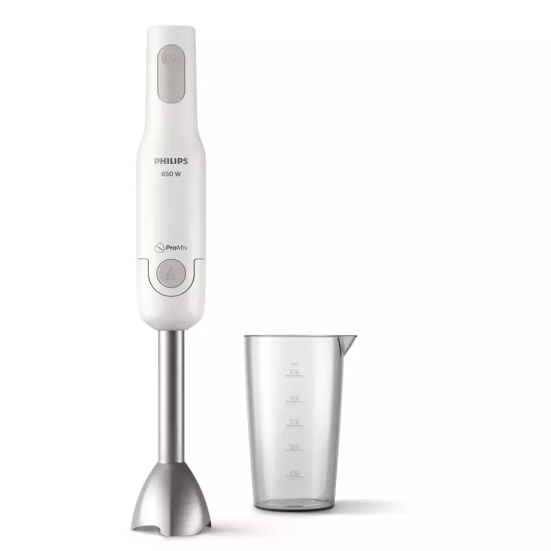 Iegremdes blenderis Philips HR2534/00 — 650 W, 2 ātrumi, impulss, metāla kāts, balts