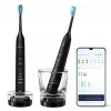 Sonic electric toothbrush Philips DiamondClean 9000 HX9914/54, 2 handles, 5 modes, Melns, Bluetooth, 1 charger